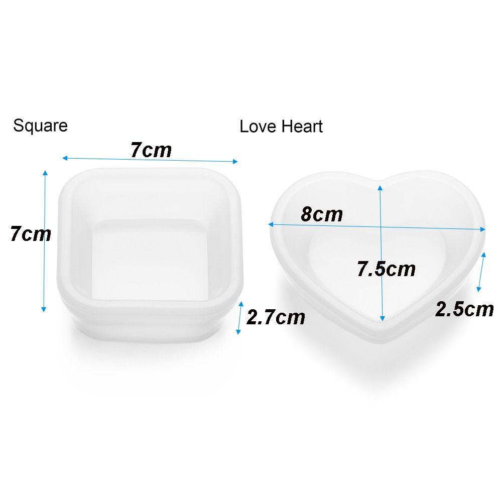 Cetakan Nanas Resin Transparan Love Hati Epoxy Mold Square Dish