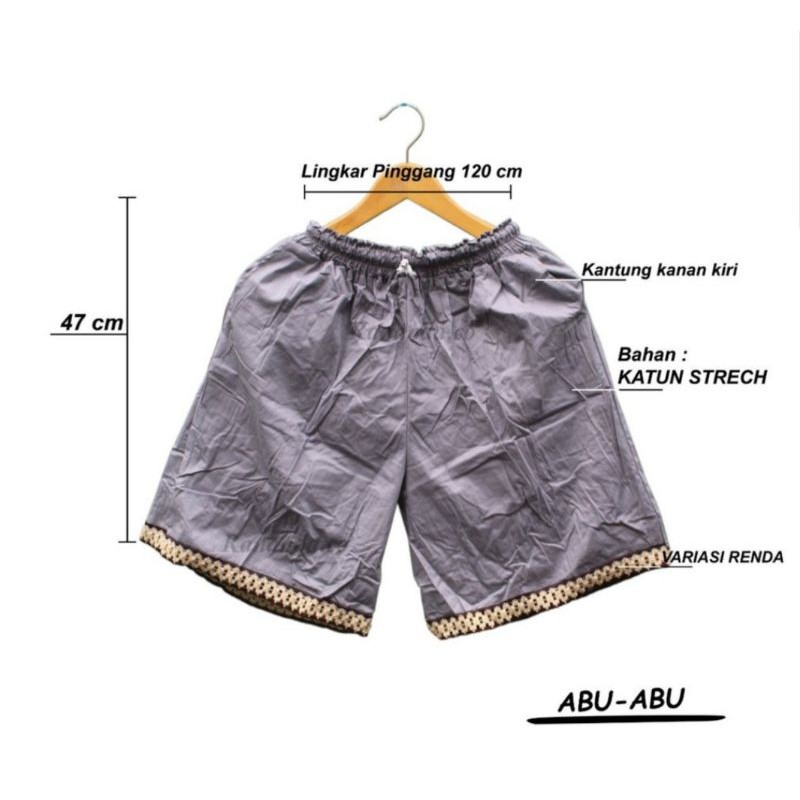 Celana Hotpants Katun Stretch Variasi Renda / Celana Pendek wanita