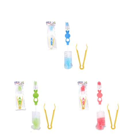 Lusty Bunny Sikat Botol Dot &amp; Penjepit Bayi Set isi 3 SK-1001 I SK-1002