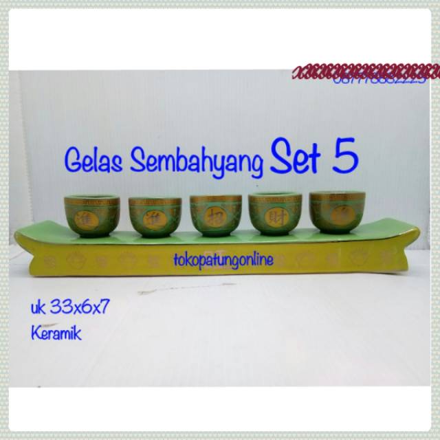 Gelas Sembahyang isi 3 803 Keramik New