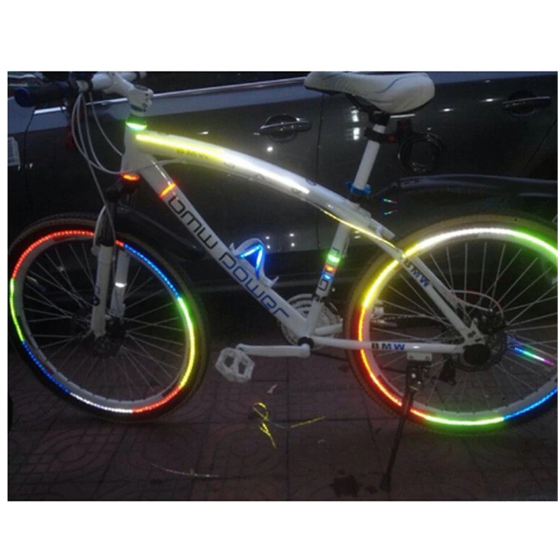 YGRETTE - Bicycle Wheel Reflective Sticker / Stiker Roda Sepeda 8 Strip Reflektif