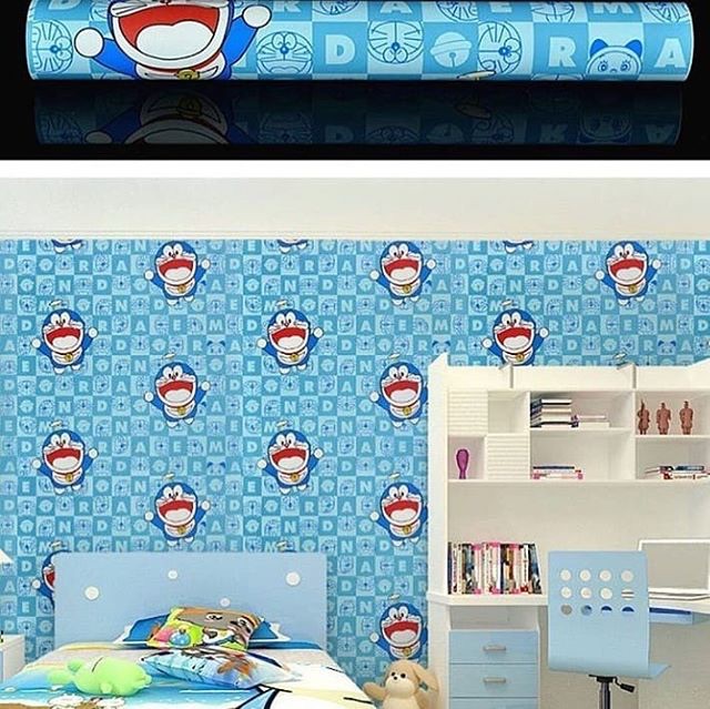 Wallpaper Dinding / Wallpaper Sticker Doraemon Kotak