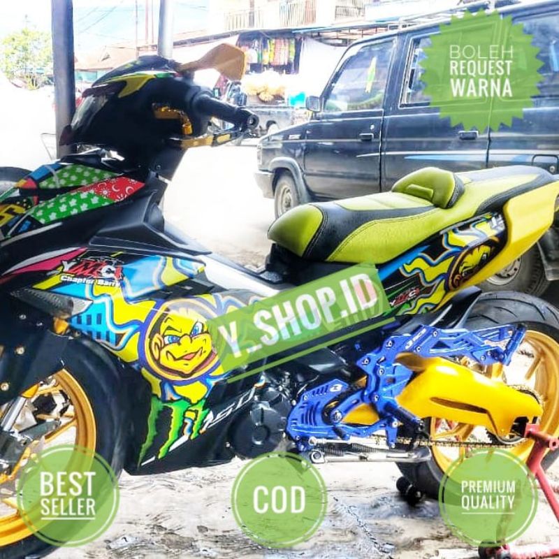 Cover Kulit Sarung Jok MX King MX 135 Modif Eropa