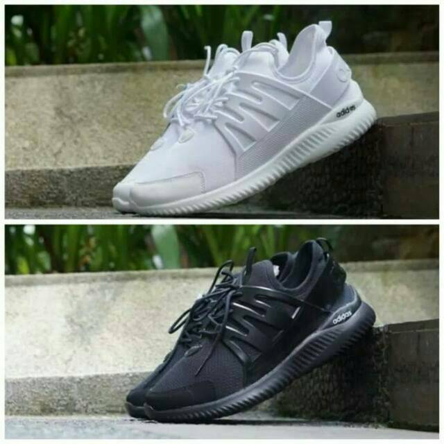 Sepatu adidas alphabounce tubular full white adidas full black