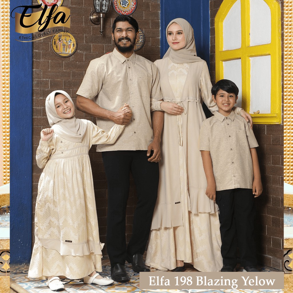 Elfa 198 Blazing Yellow Sarimbit Ethica Gamis Kagumi 67 174 Koko Kahfi 103 135 Kids Anak Dewasa