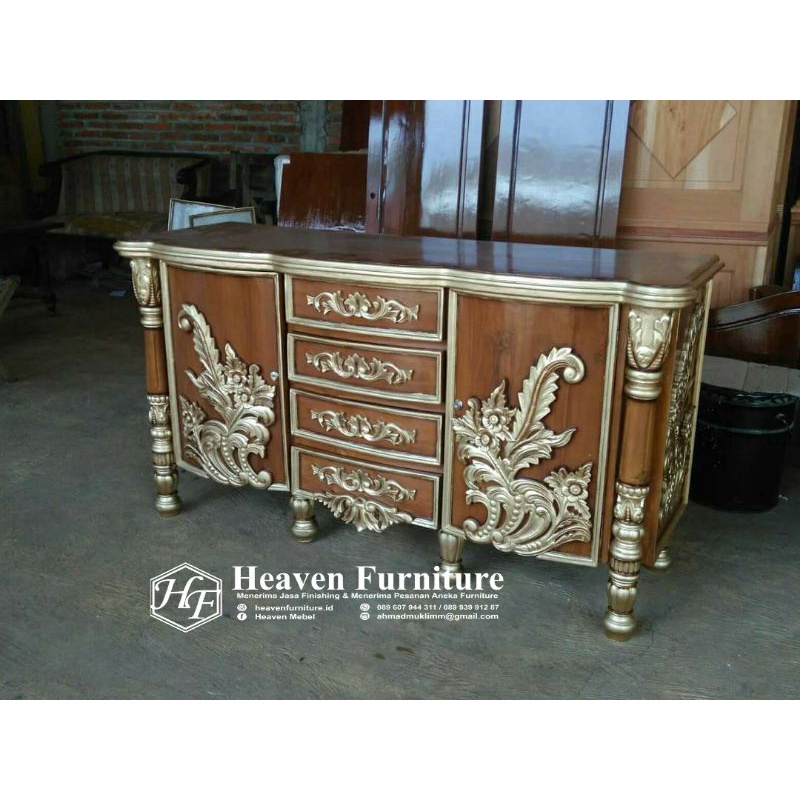 Bufet pajangan jati,