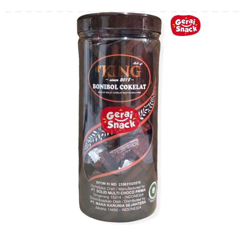 D'King Cokelat Bonibol JUMBO 1 JAR Aneka Rasa Milk I Cokelat I Keju [80pcs]