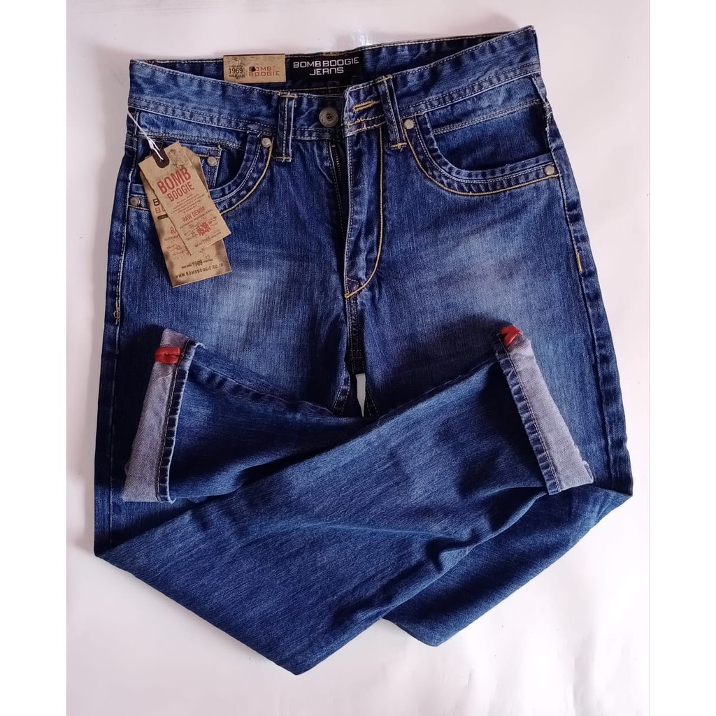 BM-STORE 46 / CELANA PANJANG BOMBBOOGIE 2705 RAW DENIM PRIA PREMIUM / CELANA PANJANG BOMBOGIE SLIMF