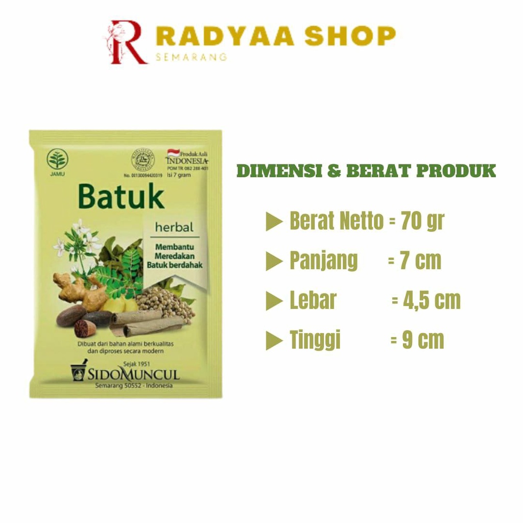 Sido Muncul Jamu Batuk 10's Herbal - Untuk Batuk Berdahak