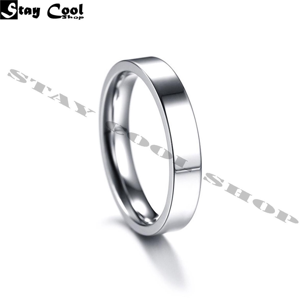 Cincin Kotak Polos Titanium -100% TITTANIUM ASLI - Cincin TITANIUM Asli Pria dan Wanita Bisa cod bayar ditempat