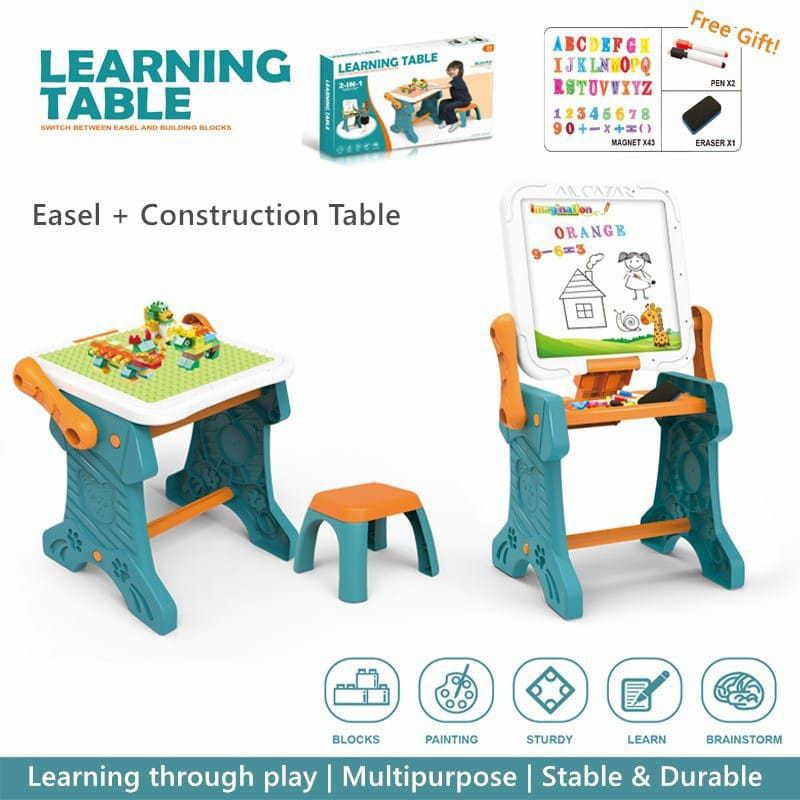 

Learning Table 2in1 - Easel & Blocks
