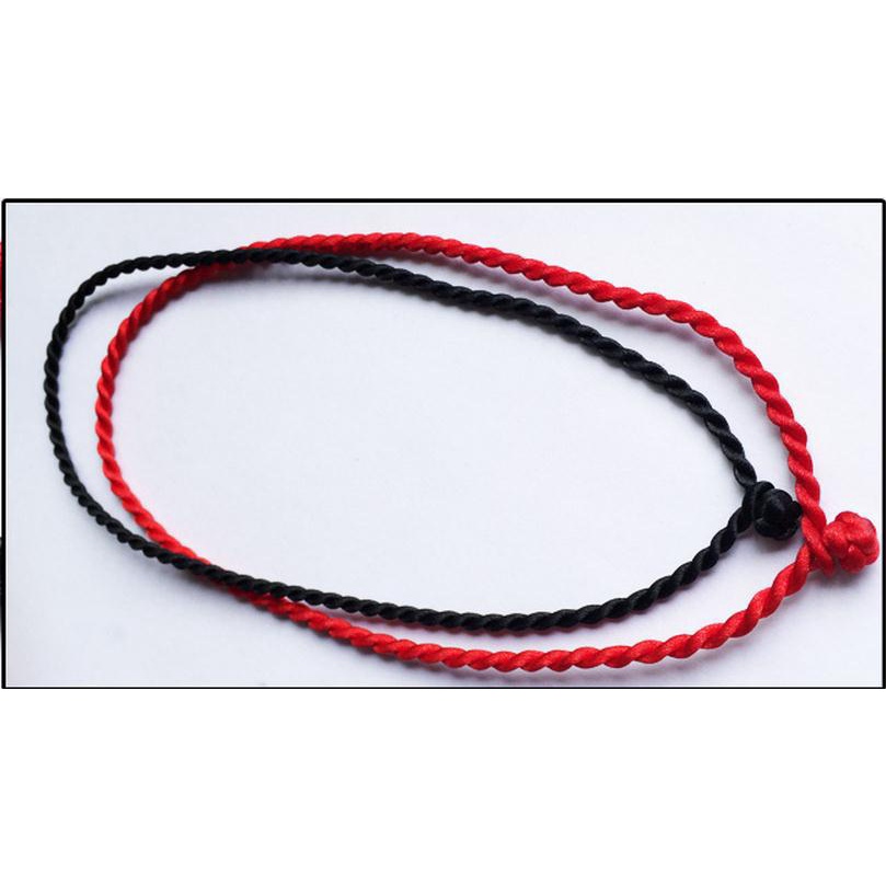 T Kalung Tali Tenun Tangan Liontin Kalung Merah Dan Hitam titanium steel Pria Dan Wanita Liontin Tali Ulir