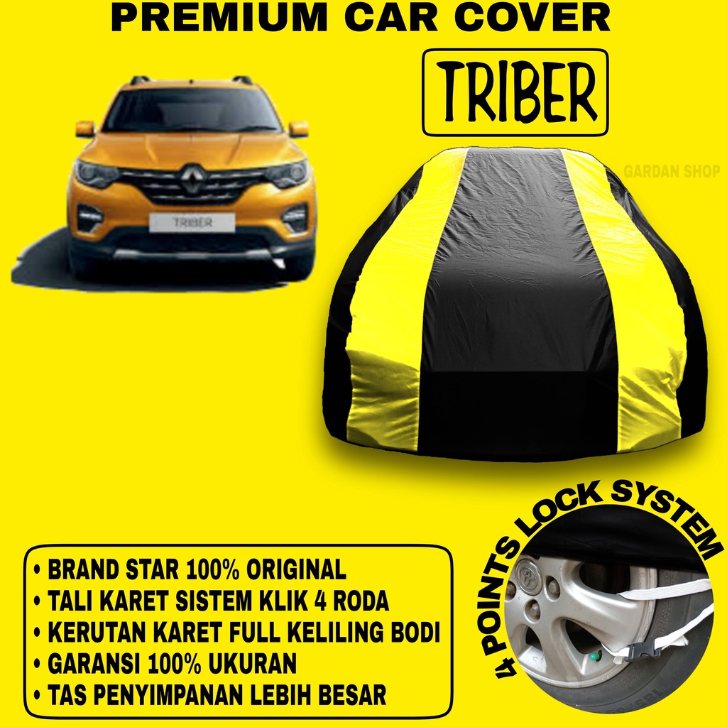 Body Cover TRIBER Sarung Strip KUNING Penutup Pelindung Bodi Mobil Triber PREMIUM