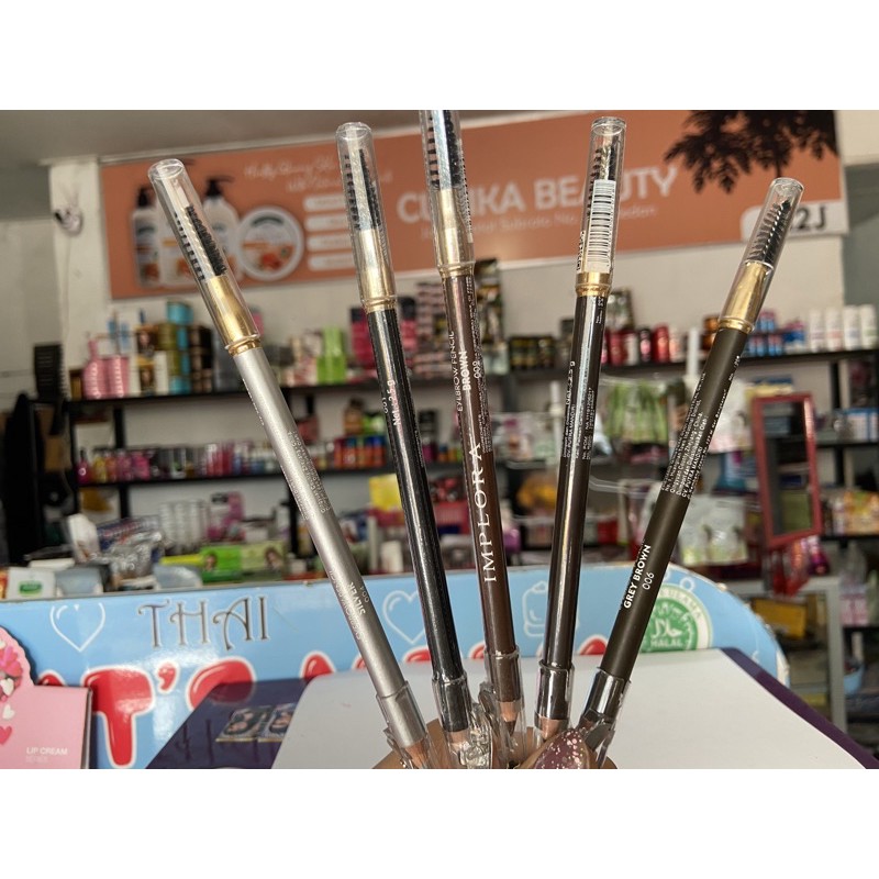 i,pz - IMPLORA EYEBROW PENCILS - IMPLORA PENSIL ALIS KAYU FREE RAUTAN