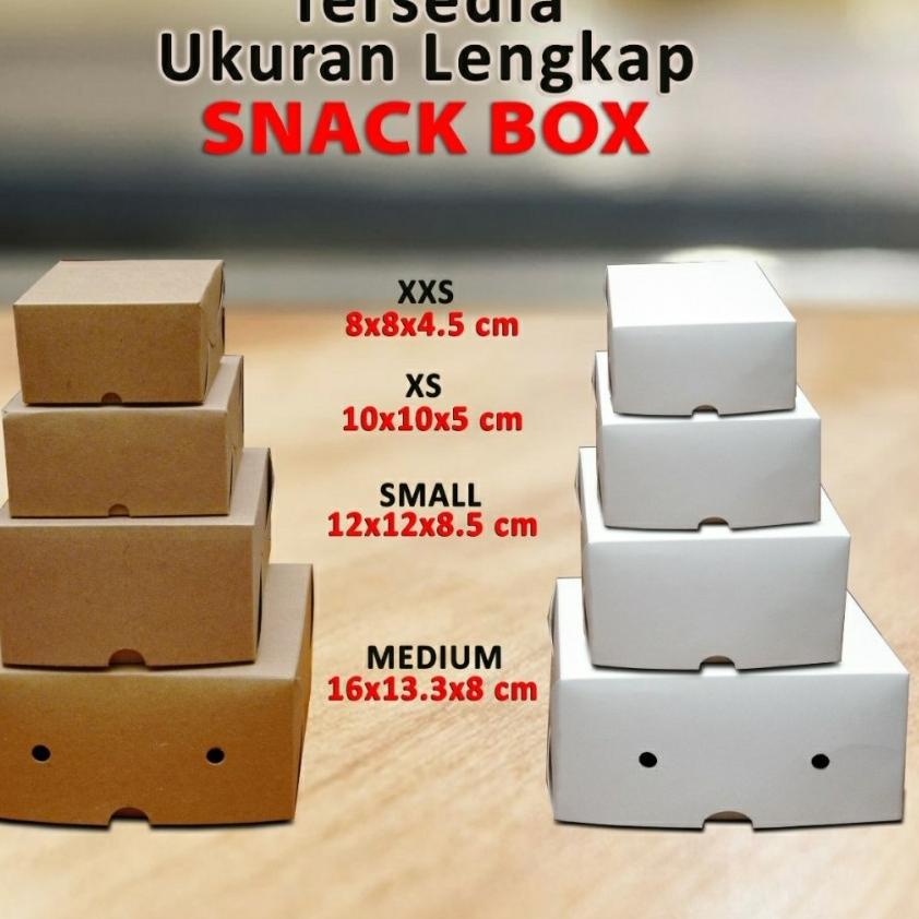 

℗ Dus Kotak Snack Box | KRAFT Coklat - XS - ( 50 Pcs ) ◌