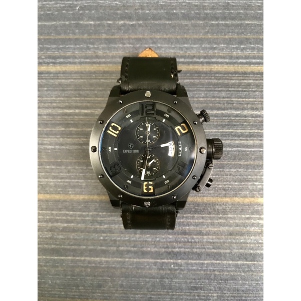 Bekas Second Preloved EXPEDITION Jam Tangan Pria Analog Original Chronograph EXP Black