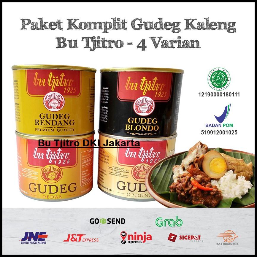 

Gudeg Kaleng Bu Tjitro 1925 - Paket Hemat 4 Kaleng Gudeg Netto 210 Gr