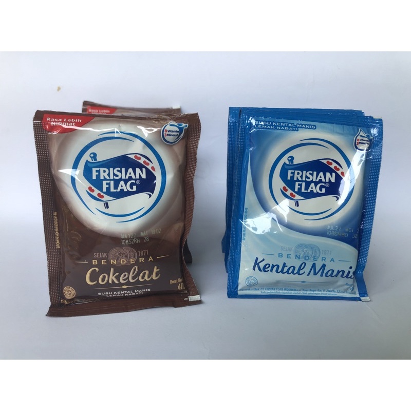 

SUSU Frisian Flag Sachet isi 6pcs Cokelat/ Putih