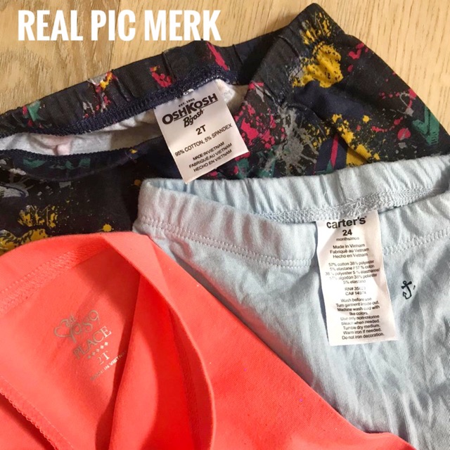 Paket 3pcs  dan satuan Legging Branded Original Anak