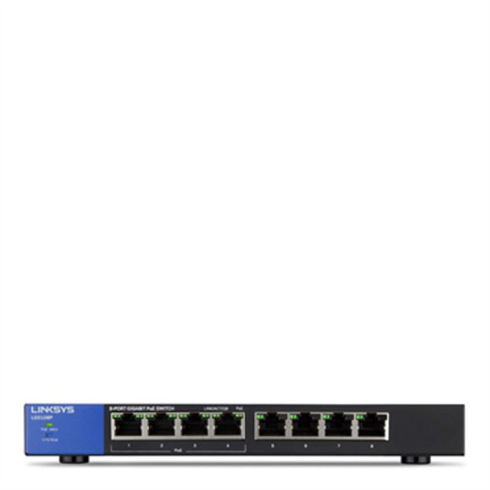 Linksys LGS108P 8-Port Business Desktop Gigabit PoE+ Switch