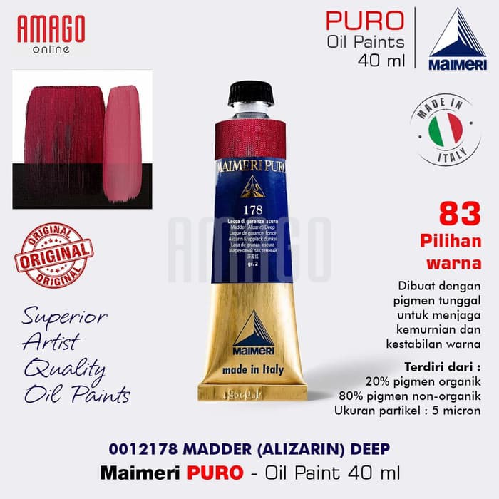 MAIMERI PURO - OIL PAINT - ROSE LAKE - 40ML - M0012182