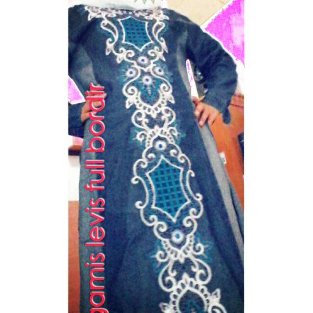 Gamis levis full bordir