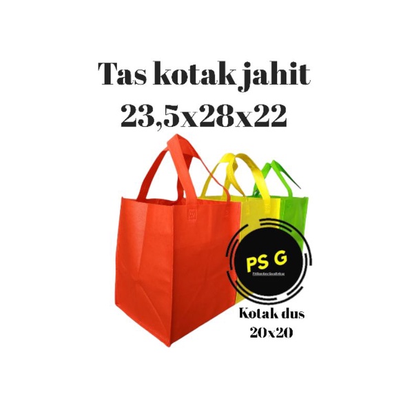 

tas goodie bag / spunbond kotak /hampers 20x20