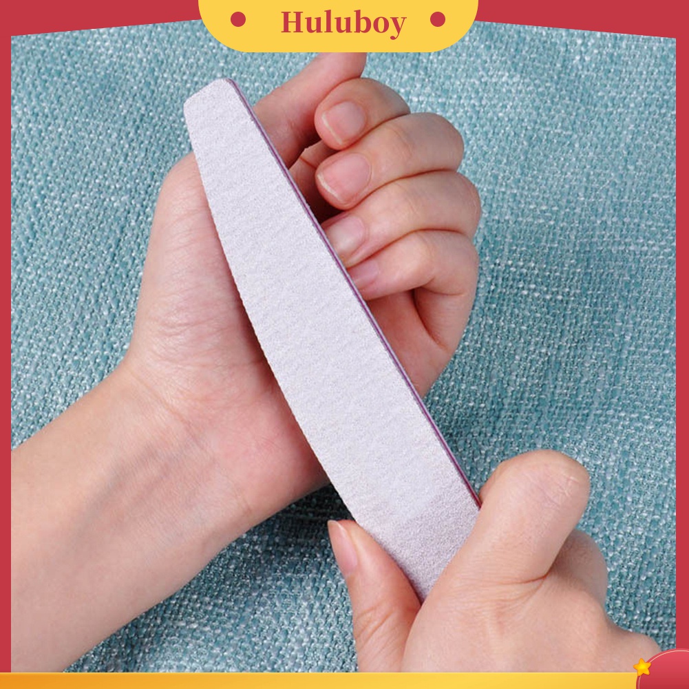 Huluboy Huluboy♡ 10pcs Buffer Amplas Kuku 100 / 180 Untuk Manicure