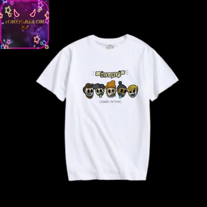 kaos NECKDEEP / baju NECKDEEP / tshirt band NECKDEEP / pakaian VINTAGE / cartoon NECKDEEP / atasan p