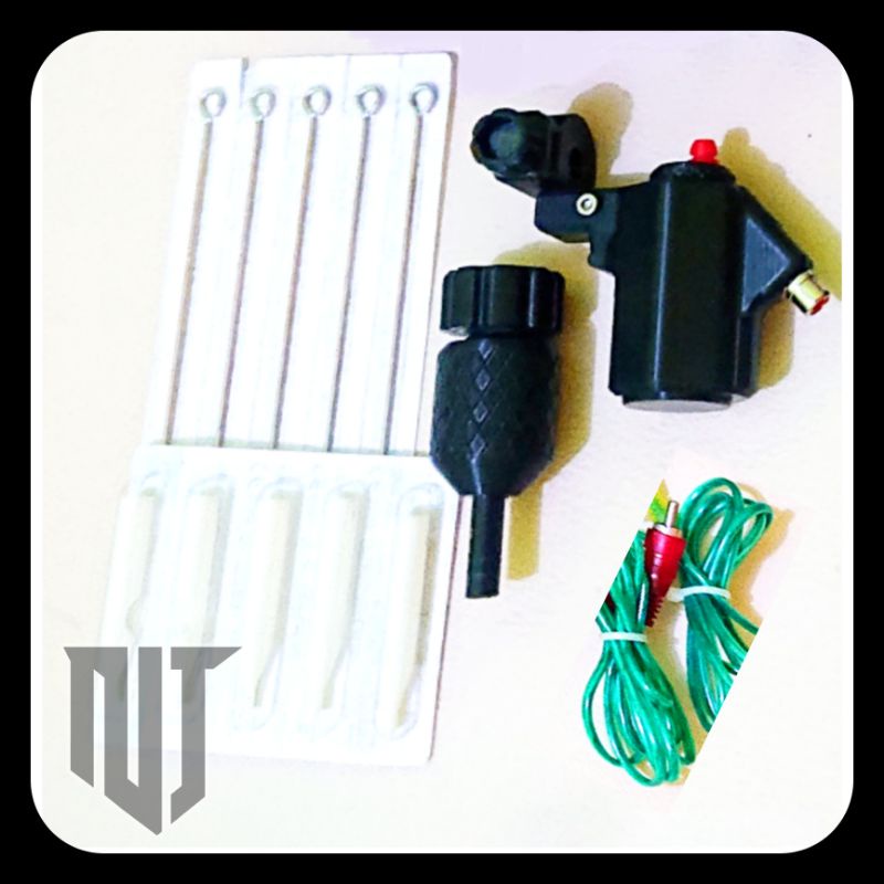 set mesin tattoo totary tattoo set kit grip mesin tattoo rotary mesin tattoo jarum tattoo