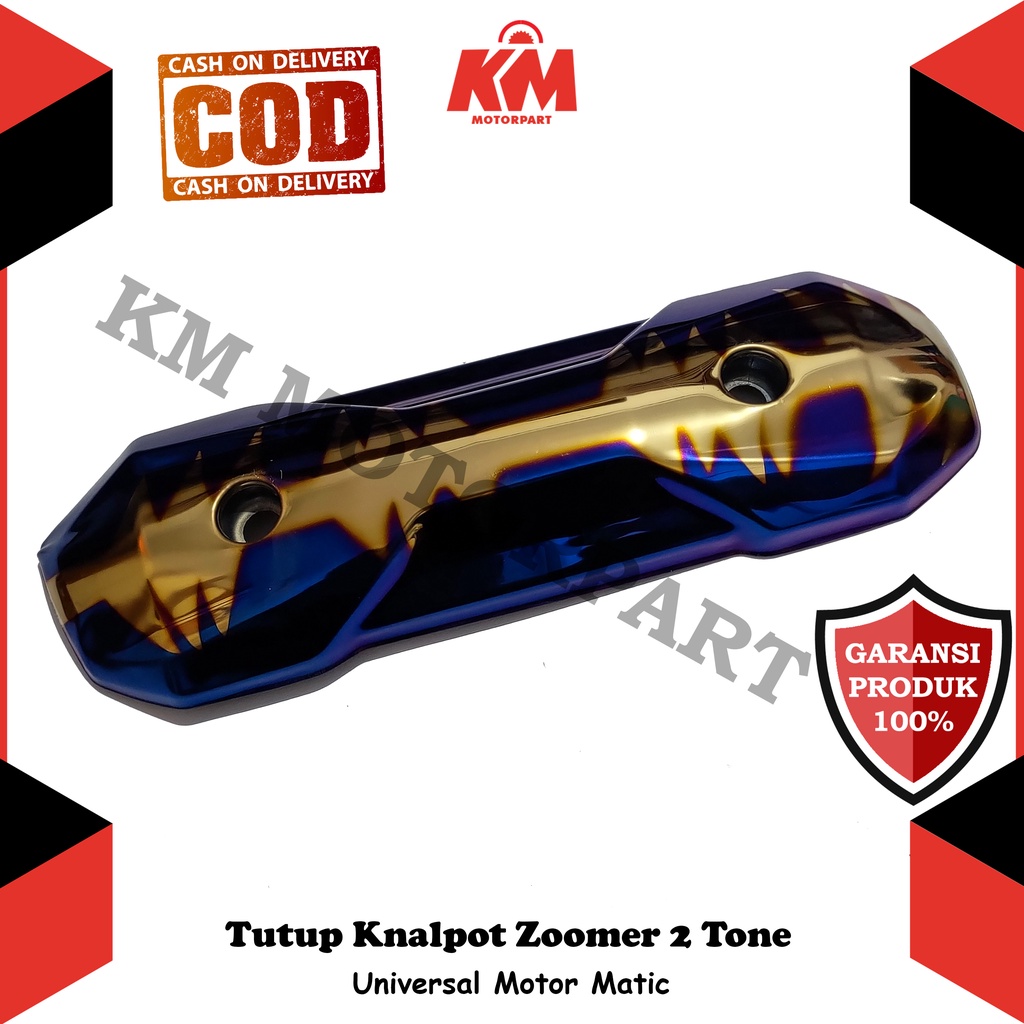 Tutup Knalpot Zoomer Twotone Cover Pelindung Knalpot Matic Beat Vario Scoopy