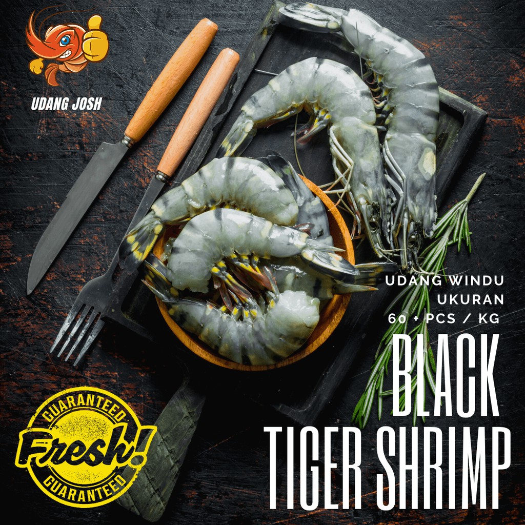 

Udang Windu Segar 60+ Pancet Fresh Seafood Pacet 1 KG Tiger Prawn Tiger Shrimp