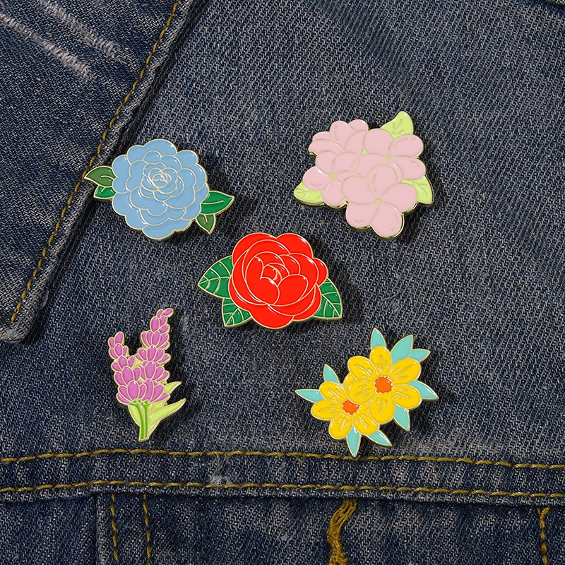 Bros Pin Desain Kartun Bunga Untuk Aksesoris Pakaian