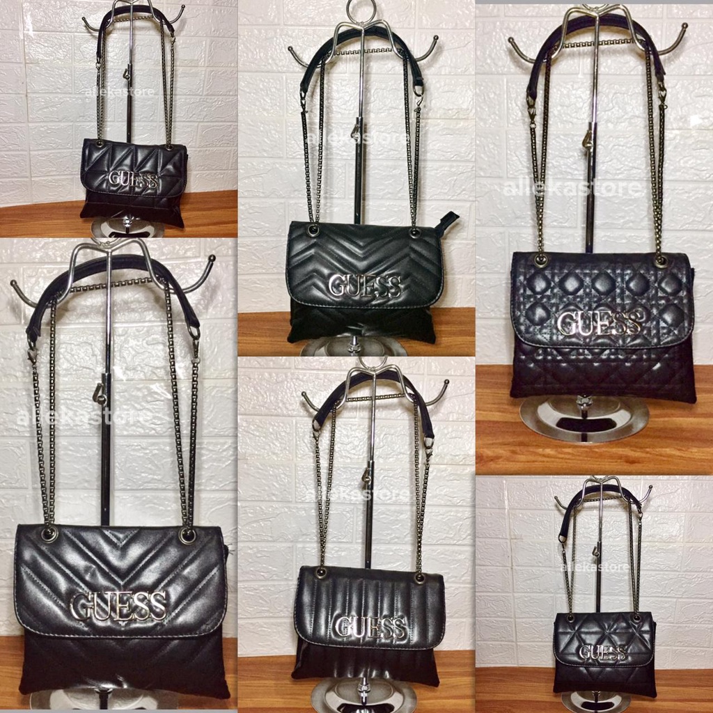 TAS WANITA GUESS SELEMPANG TAS RANTAI SLING RANTAI COD