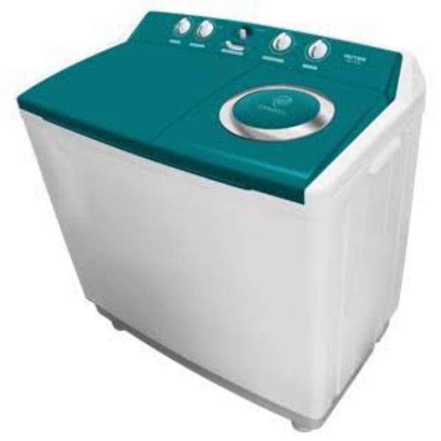 POLYTRON Mesin Cuci 14 kg PWM1402 Mesin Cuci 2 Tabung [Twin Tub Washer]