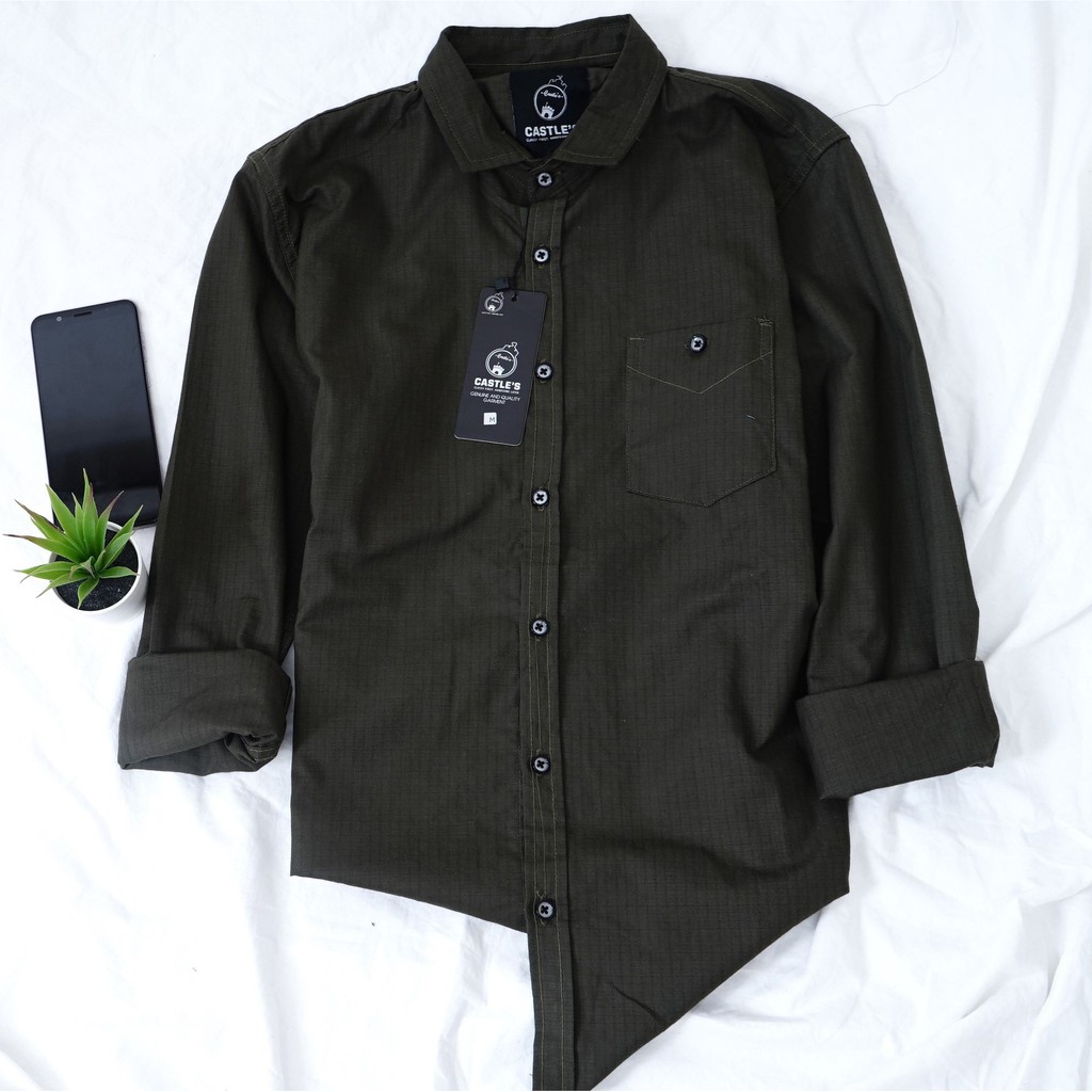 sewing machine reviews beginner: Cole Kemeja Oxford Lengan Panjang - Navy