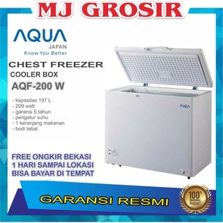 AQUA AQF 200 W CHEST FREEZER BOX 200 L LEMARI PEMBEKU 200 LITER