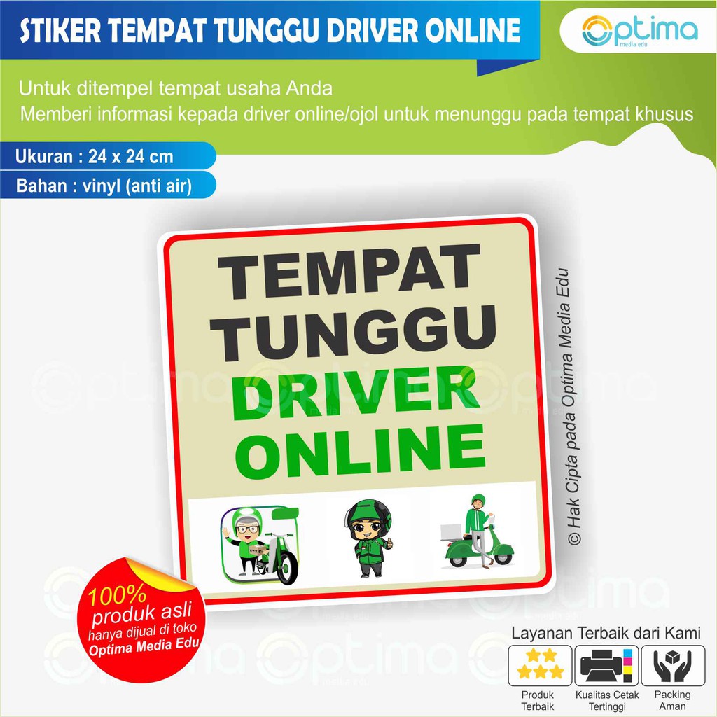 

STIKER TEMPAT TUNGGU KHUSUS DRIVER ONLINE