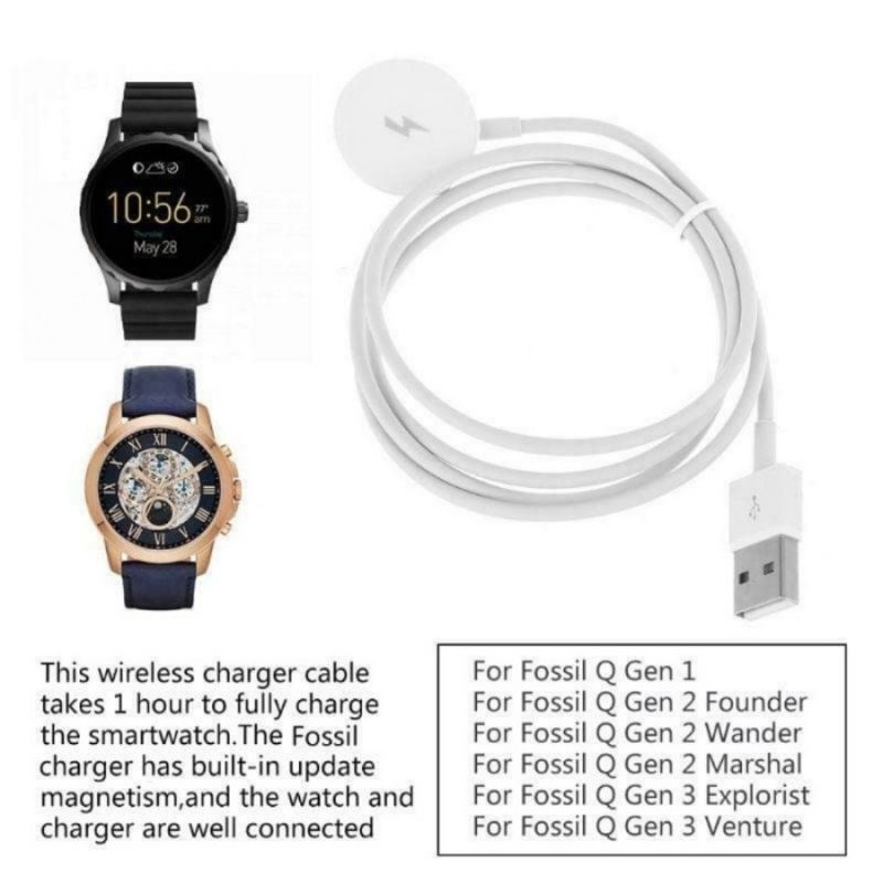 Rapid Charger Smartwatch Fosil Q Gen 1 - Gen 2 - Gen 3 Jam Tangan