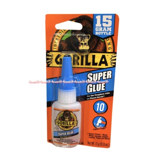 Gorilla Super Glue 10second 15gr Lem Kuat Untuk Plastik Kayu Gorila Lem Cair Glu Botol