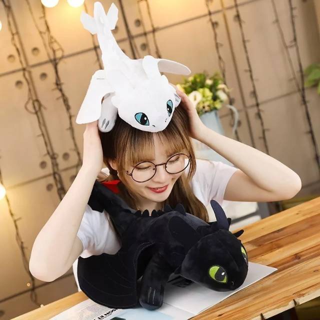 MOMBABY1 Boneka How To Train Your Dragon / Boneka Anak Plush Toys Toothless/Night Furry Boneka White Toothless