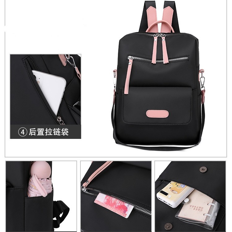 TAS RANSEL WANITA ANTI AIR BACKPACK HITAM GENDONG PUNGGUNG SEKOLAH KULIAH KERJA SASAY TA466B5 BESAR IMPORT BATAM CEWEK KEKINIAN PREMIUM FASHION REMAJA