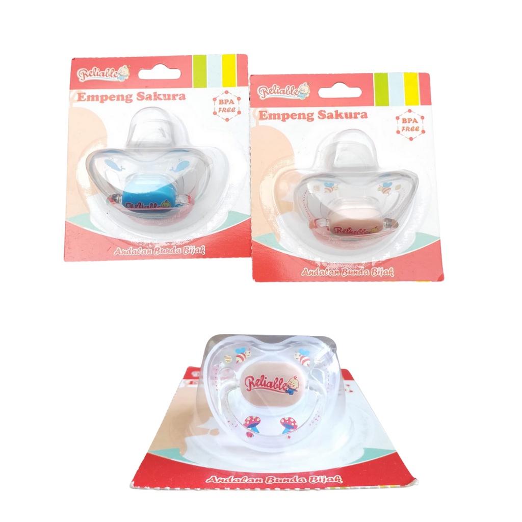 EMPENG bayi dot silicone silikon PACIFIER sakura +tutup empeng steril| RELIABLE