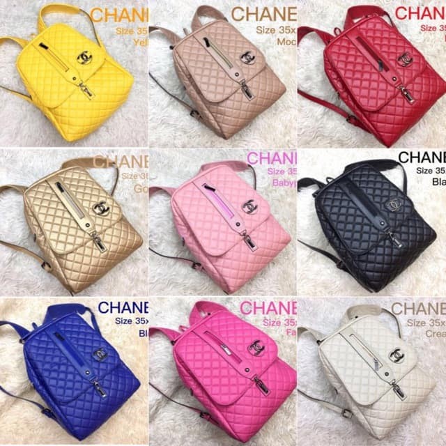 CHANEL RANSEL REST FLAP FLIP REST TENGAH / tas chanel / tas ransel