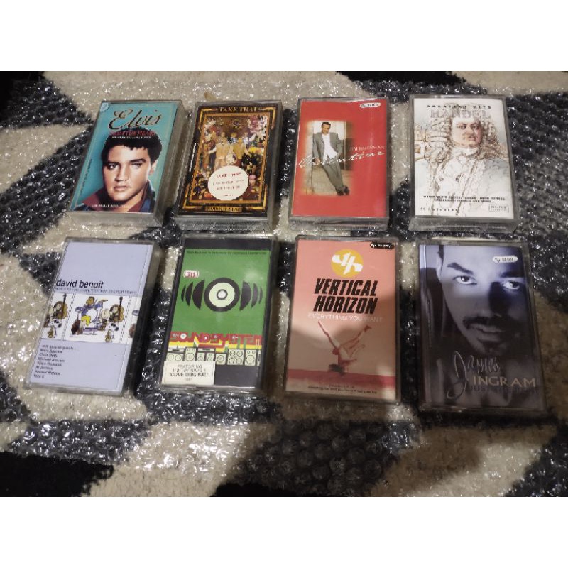 kaset pita elvis presley - take that - jim brickman - handel - david benoit - 311 - vertical horizon - james ingram