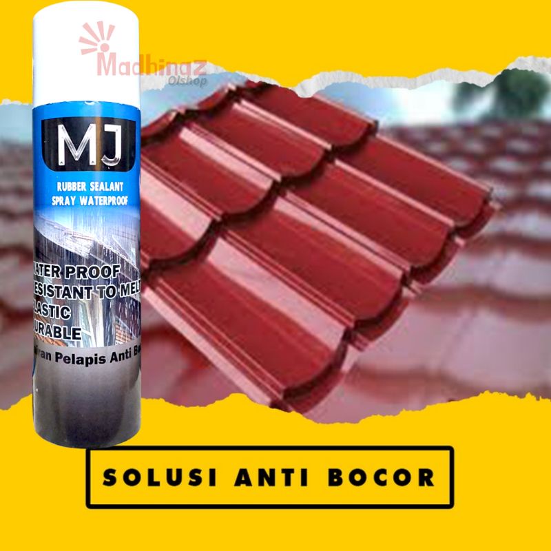 MJ rubber sealent 500 ml penambal atap bocor anti bocor semprotan pelapis bocor dinding pipa bocor talang bocor