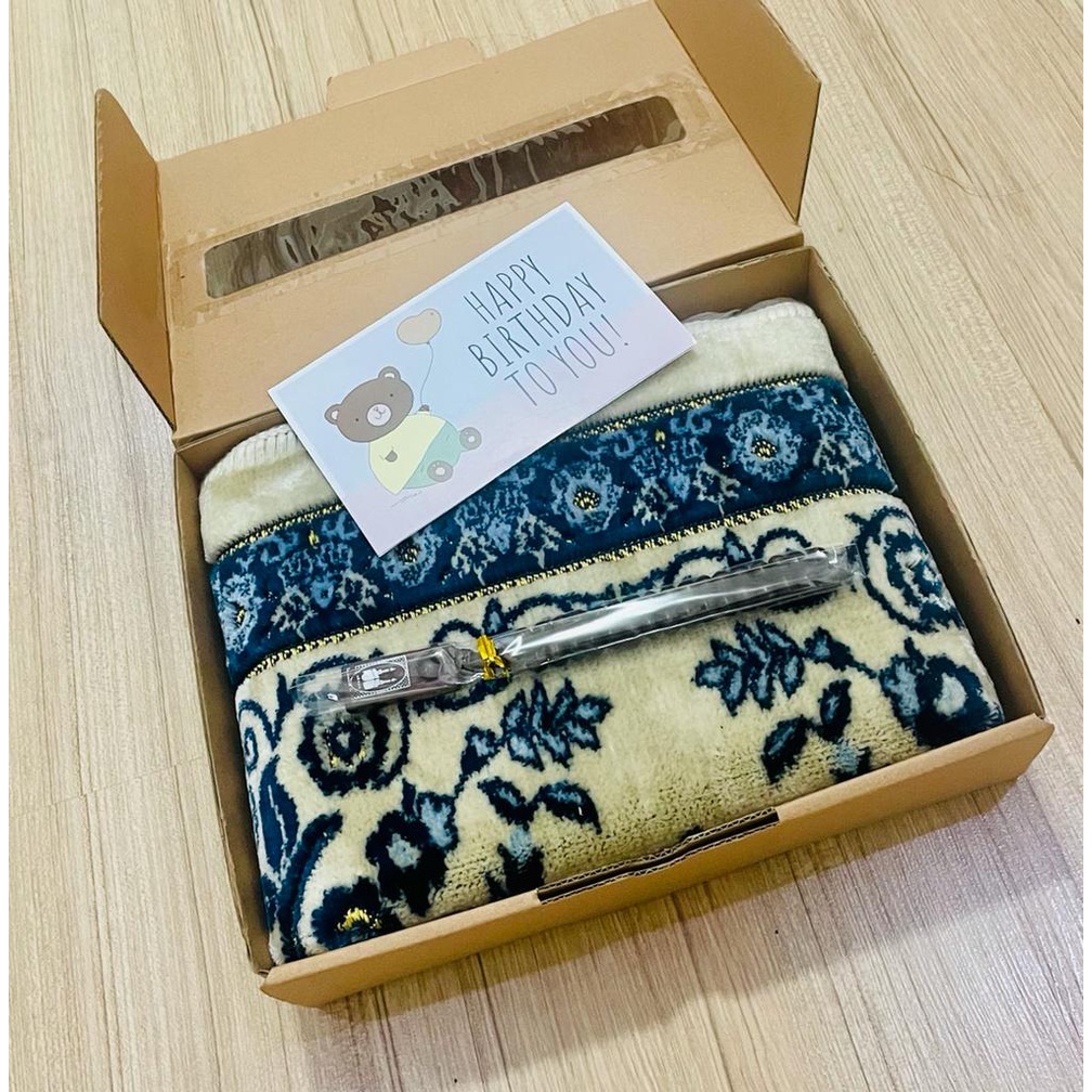 Paket Yakar Sajadah Turkey Tebal Lembut dengan Tasbih Souvenir Kado