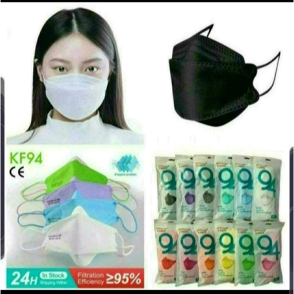 MASKER KF94 MASKER KF 94 MASKER KOREA 4PLY ISI 10pc - WARNA