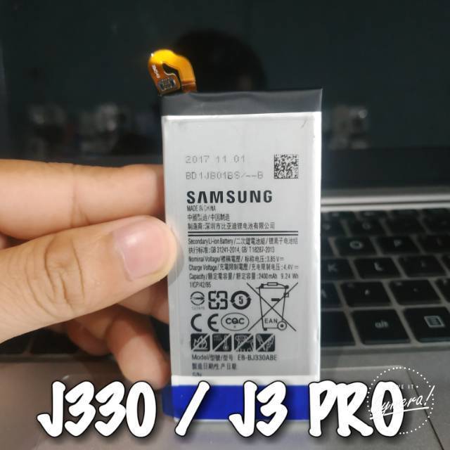 BATRE BATERAI BATTERY SAMSUNG GALAXY J3 PRO J330 J3 2017 ORIGINAL BATTERY