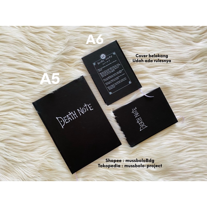 TERMURAH NOTEBOOK DEATH NOTE HARDCOVER |  BUKU DEATHNOTE | NOTEBOOK ANIME | DEATHNOTE A5 A6